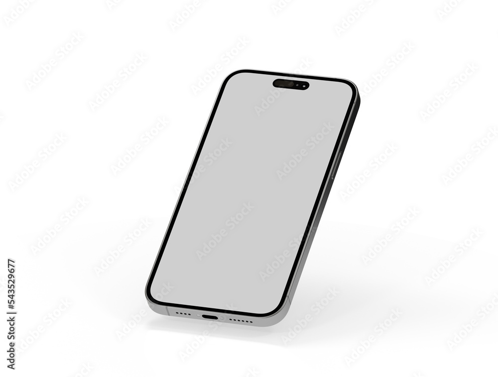 3d smartphone with blank screen isolated 3d smartphone with blank screen isolated