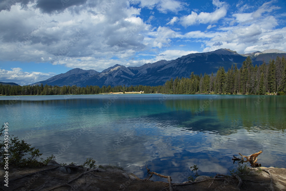 View of Annette Lake in Jasper National Park,Alberta,Canada,North America

