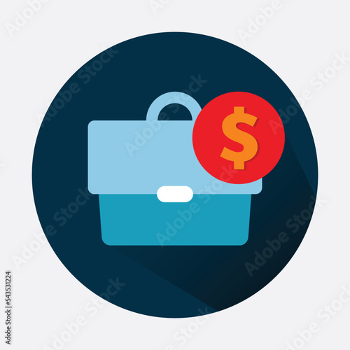 money bag icon with isolated background