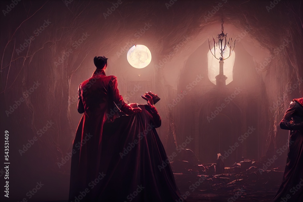 Dracula, King of the Vampires StockIllustration Adobe Stock