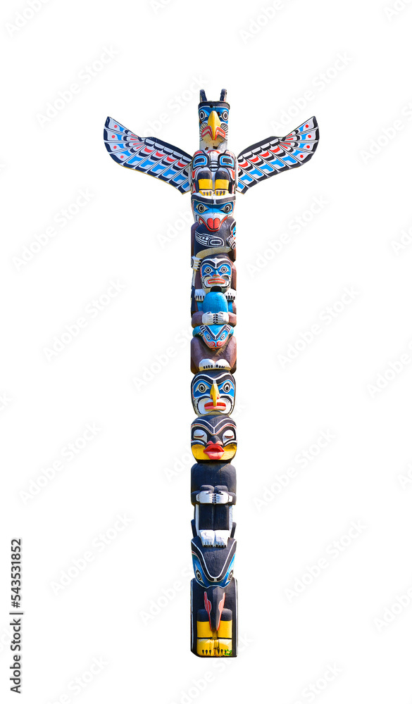 Totem poles in Stanley Park,Vancouver, Canada