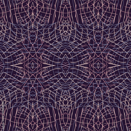 Seamless fractal pattern in vector format for printed fabrics or any other purposes. Every object is grouped base on color so the pattern is editable, tileable and easy to use.