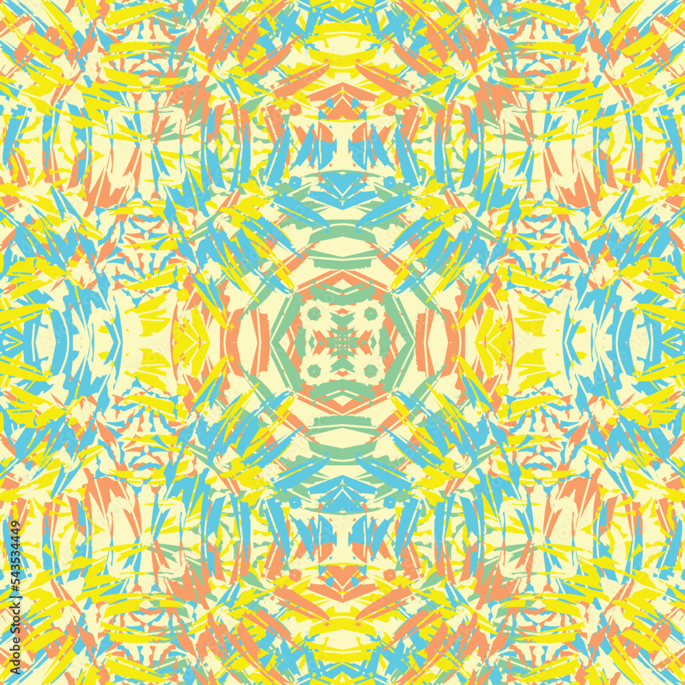 Seamless fractal pattern in vector format for printed fabrics or any ...