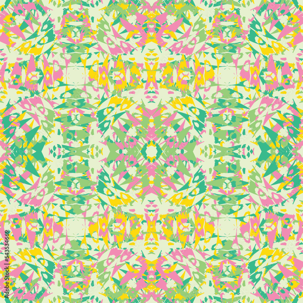 Seamless fractal pattern in vector format for printed fabrics or any ...