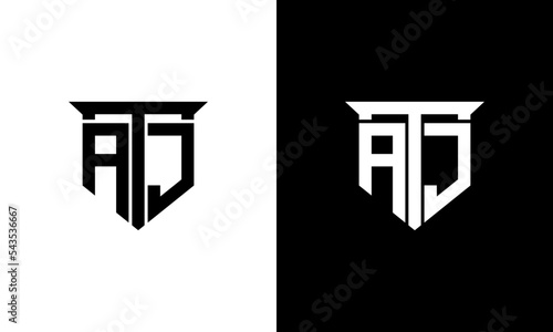 letter atj logo design photo