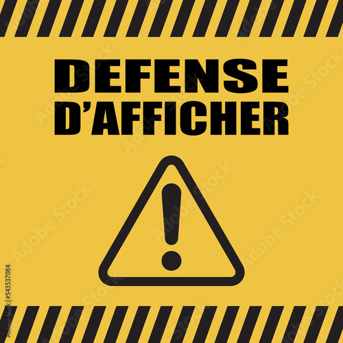 Logo défense d'afficher.