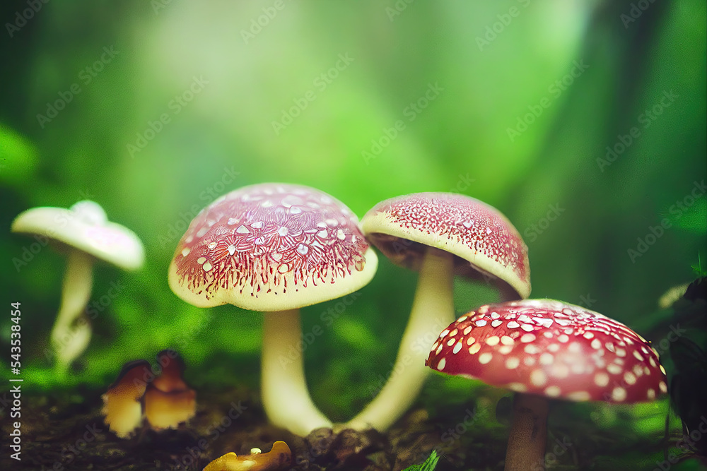 mushrooms in a forest mushrooms in a forest