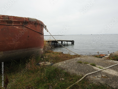 abandoned fishermen's village in kaliningrad oblast, russia photo