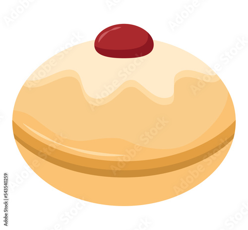hanukah sufganiot illustration