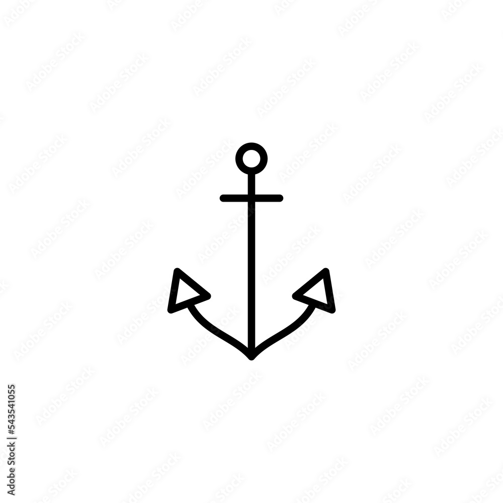 Obraz premium Anchor icon vector illustration. Anchor sign and symbol. Anchor marine icon.