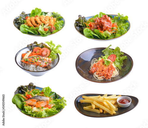 set of food isolated on transparent png