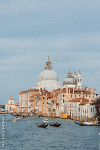The Grand canal in Venice Italy, full of gondolas during summer. A famous landmark.   © Vasilis