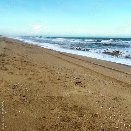 footprints on the beach