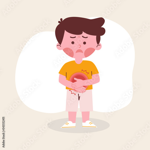 Hungry boy kid