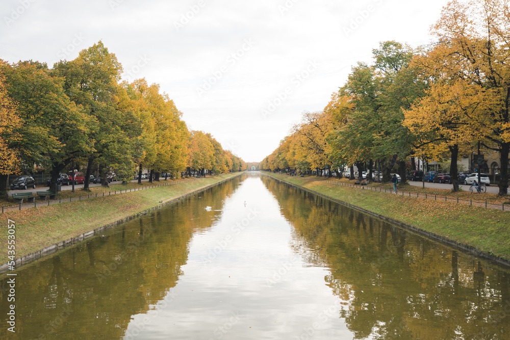 autumn landscape with a river