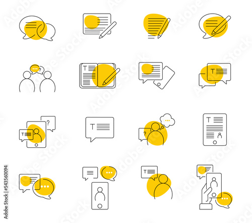Set of FAQ icons. Collection of graphic elements for website. UI and UX design, interface for webpage, applications and programs. Cartoon flat vector illustrations isolated on white background