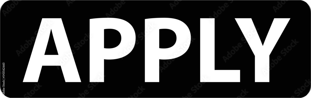 apply icon on white background. flat style. apply sign. black apply button. apply icon on white background. flat style. apply sign. black apply button.