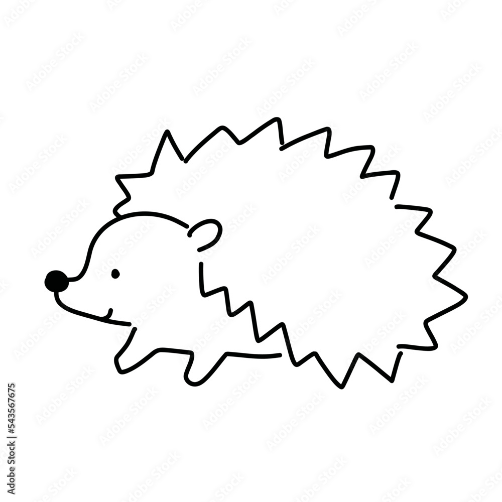 可愛いハリネズミのシンプルなベクターイラスト 可愛いハリネズミのシンプルなベクターイラスト