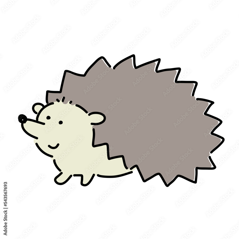 可愛いハリネズミのシンプルなベクターイラスト 可愛いハリネズミのシンプルなベクターイラスト
