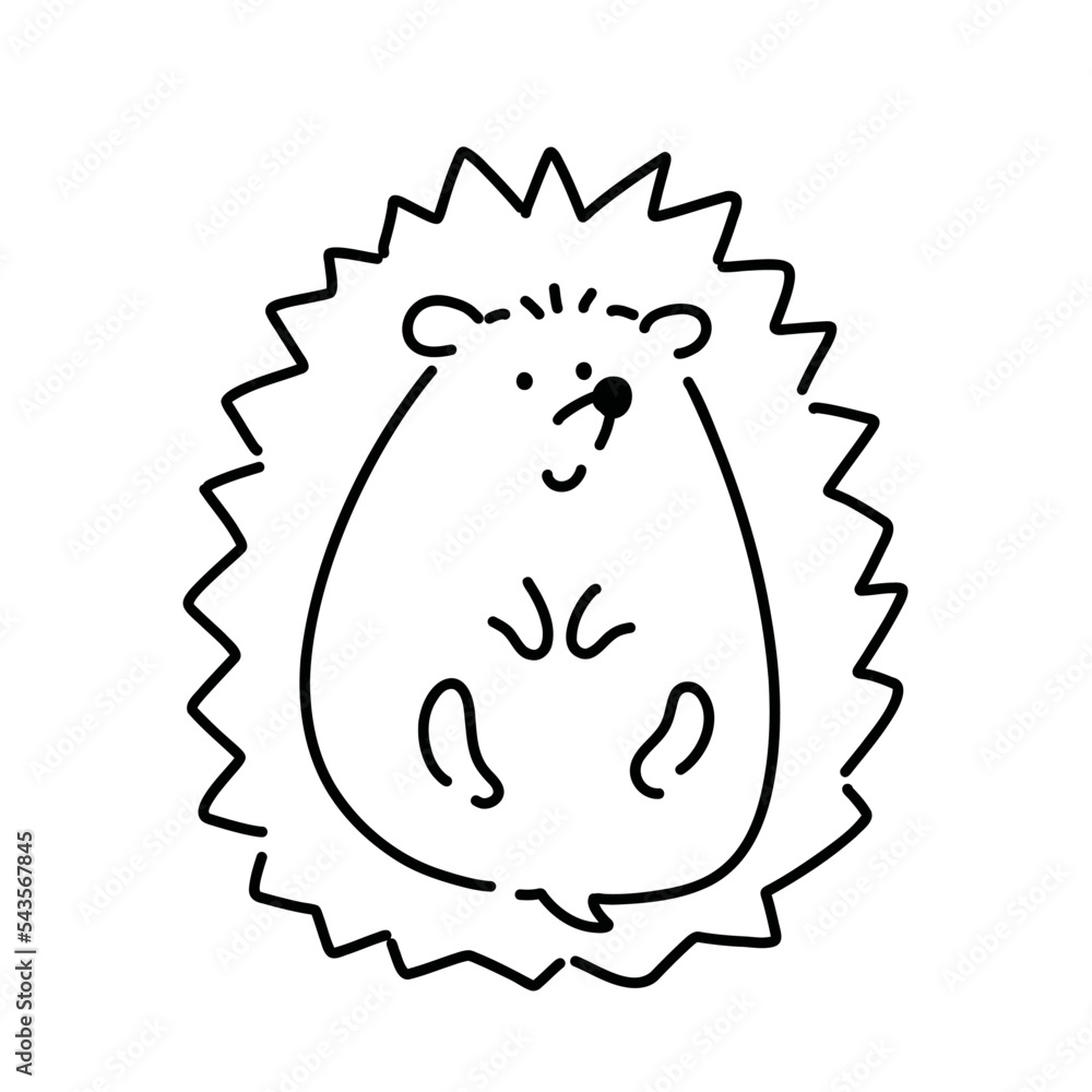 可愛いハリネズミのシンプルなベクターイラスト 可愛いハリネズミのシンプルなベクターイラスト