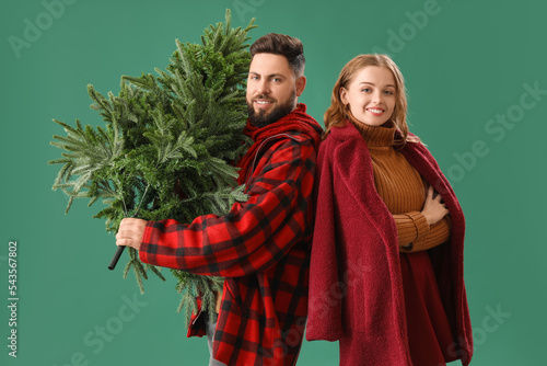 Young couple with Christmas...