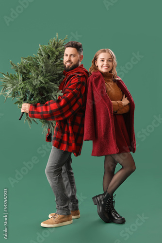 Young couple with Christmas...