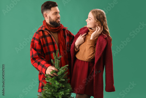 Young couple with Christmas...