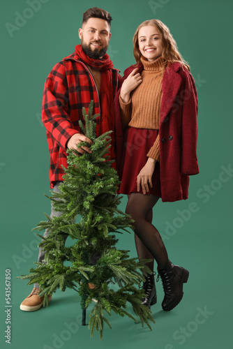 Young couple with Christmas...