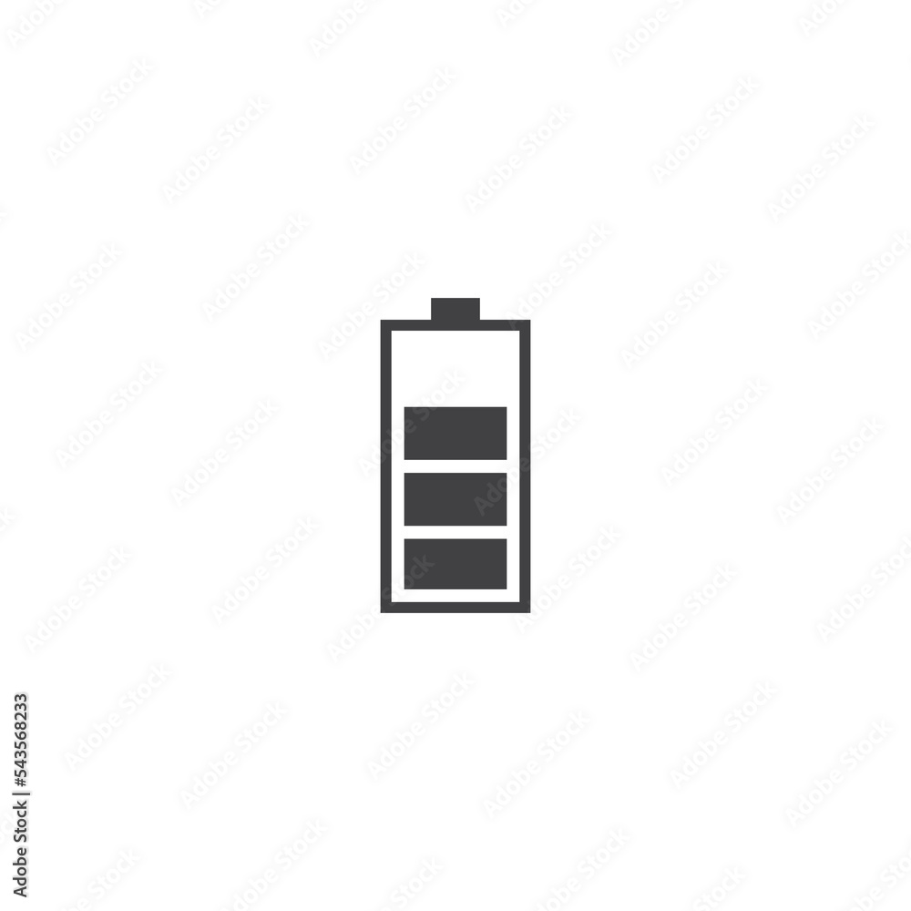 Battery simple clean icon vector
