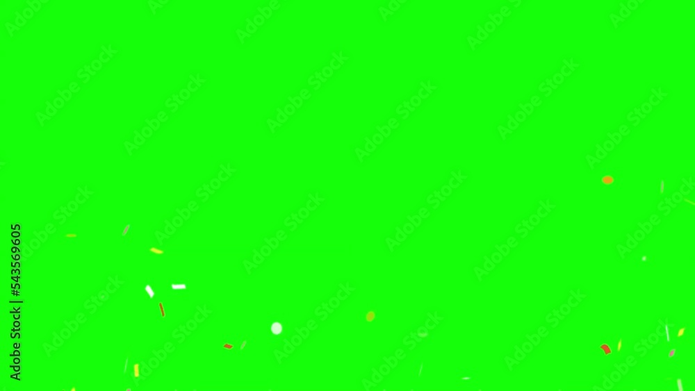Confetti Falling on Green Screen Confetti Falling on Green Screen