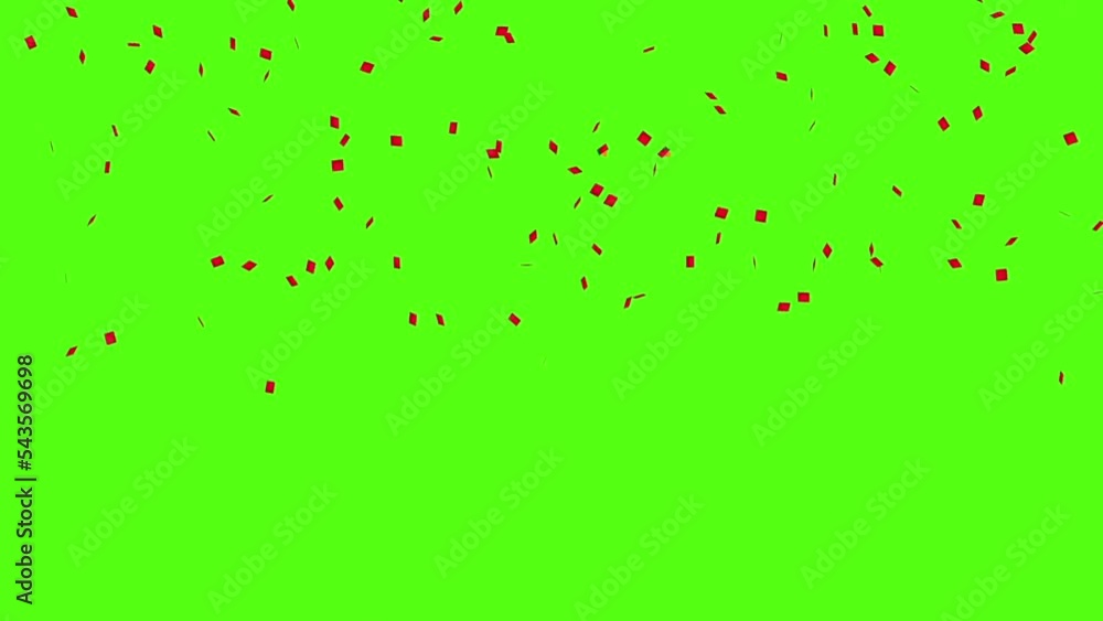Confetti Falling on Green Screen Confetti Falling on Green Screen