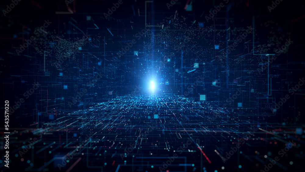 Digital Cyberspace with Digital Data Network Connections. High Speed Internet Connection and Data Analysis Technology Digital Abstract Background Concept. 3d rendering Digital Cyberspace with Digital Data Network Connections. High Speed Internet Connection and Data Analysis Technology Digital Abstract Background Concept. 3d rendering