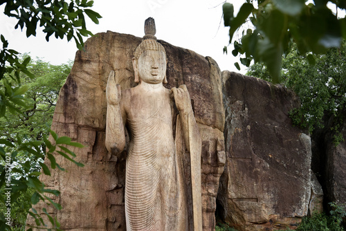 Photography The Avukana Buddha Statue in Anuradhapura, Sri Lanka.