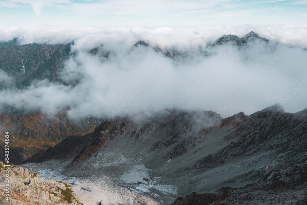 秋の登山風景 秋の登山風景