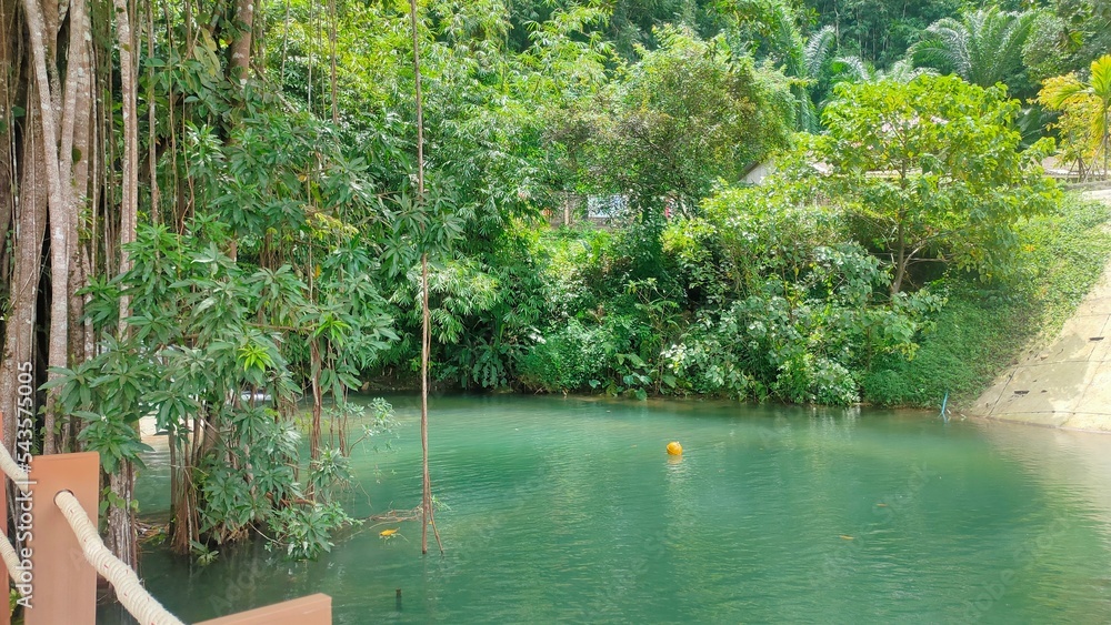 Ranong Waterfallsin Thailand. Dam Overflow Waterfall. Stock Photo ...