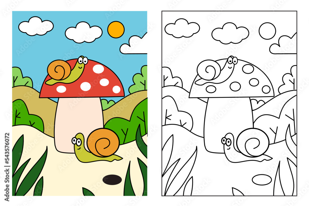 Simple coloring page. Drawing worksheet for preschool kids - Fish 4569679  Vector Art at Vecteezy