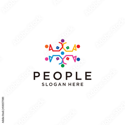 People logo vector icon design template