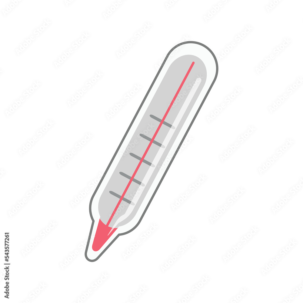 thermometer object on white background, vector illustration thermometer object on white background, vector illustration