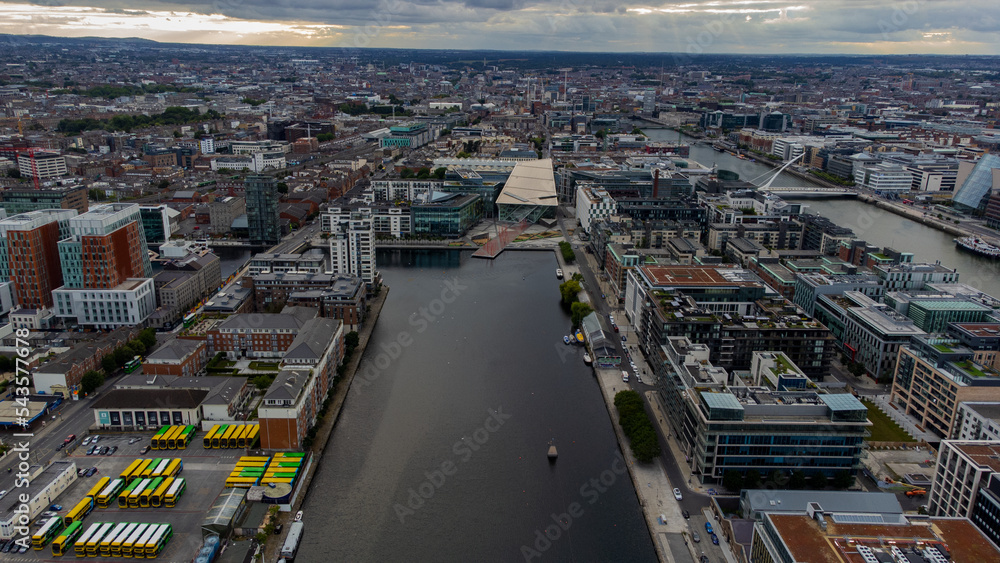 Obraz premium Dublin Ireland aerial view