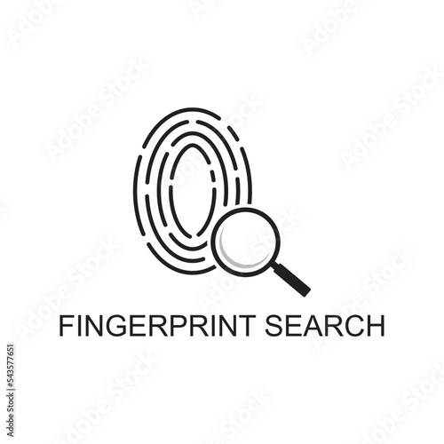 fingerprint search icon , technology icon
