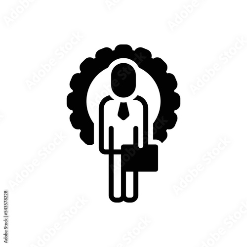 Black solid icon for pursuit