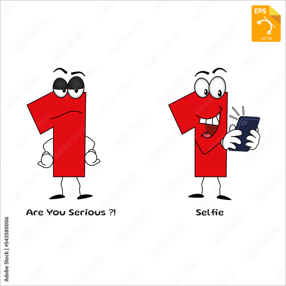 Number one funny cartoon mascot character - Are You Serious & Selfie
