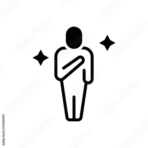 Black solid icon for believes