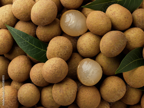 Fresh longan fruits full frame for background.