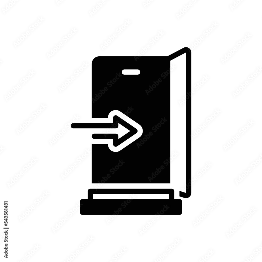 Black solid icon for enters Black solid icon for enters