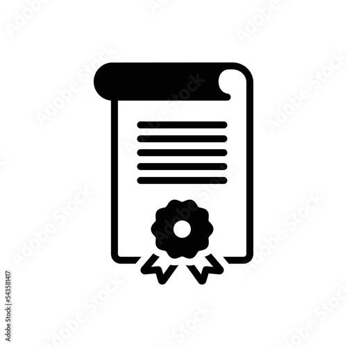 Black solid icon for charter