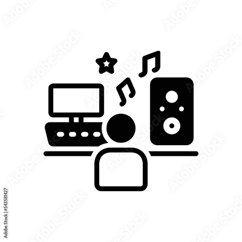 Black solid icon for composer