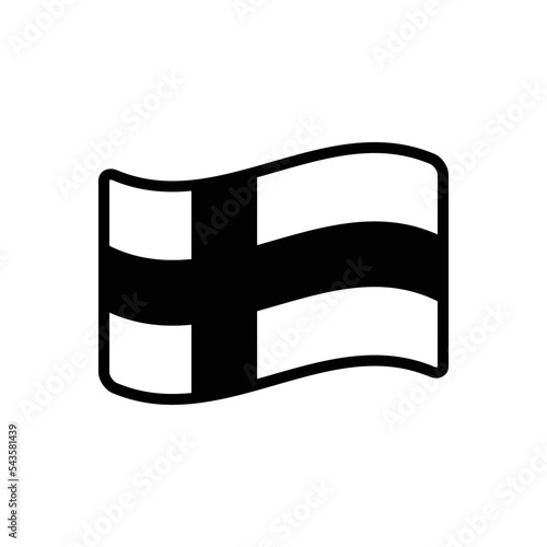 Black solid icon for finland