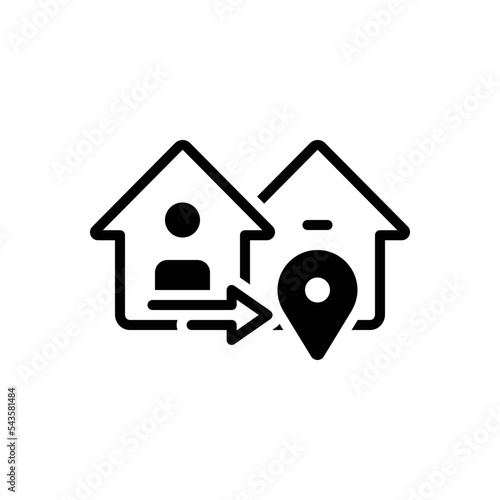 Black solid icon for near