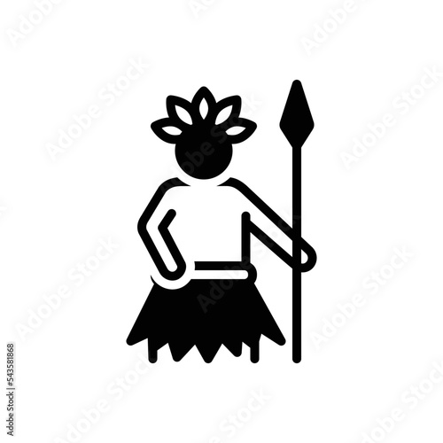 Black solid icon for savage